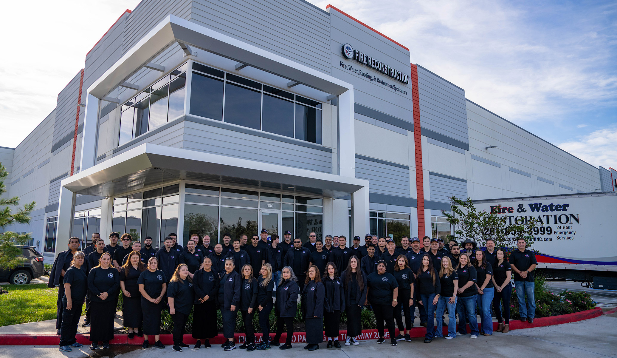 Service team of Fire Reconstruction Inc.